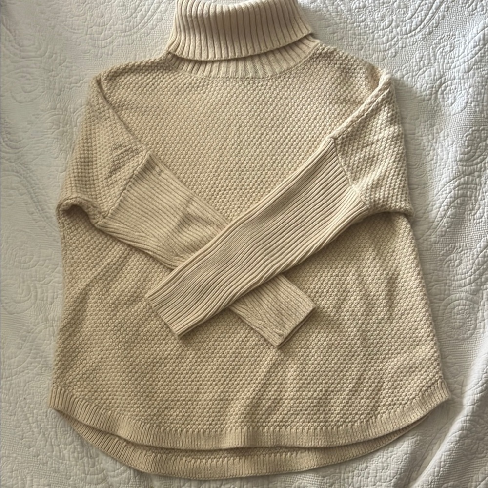 5/$25 Cream Turtleneck Sweater